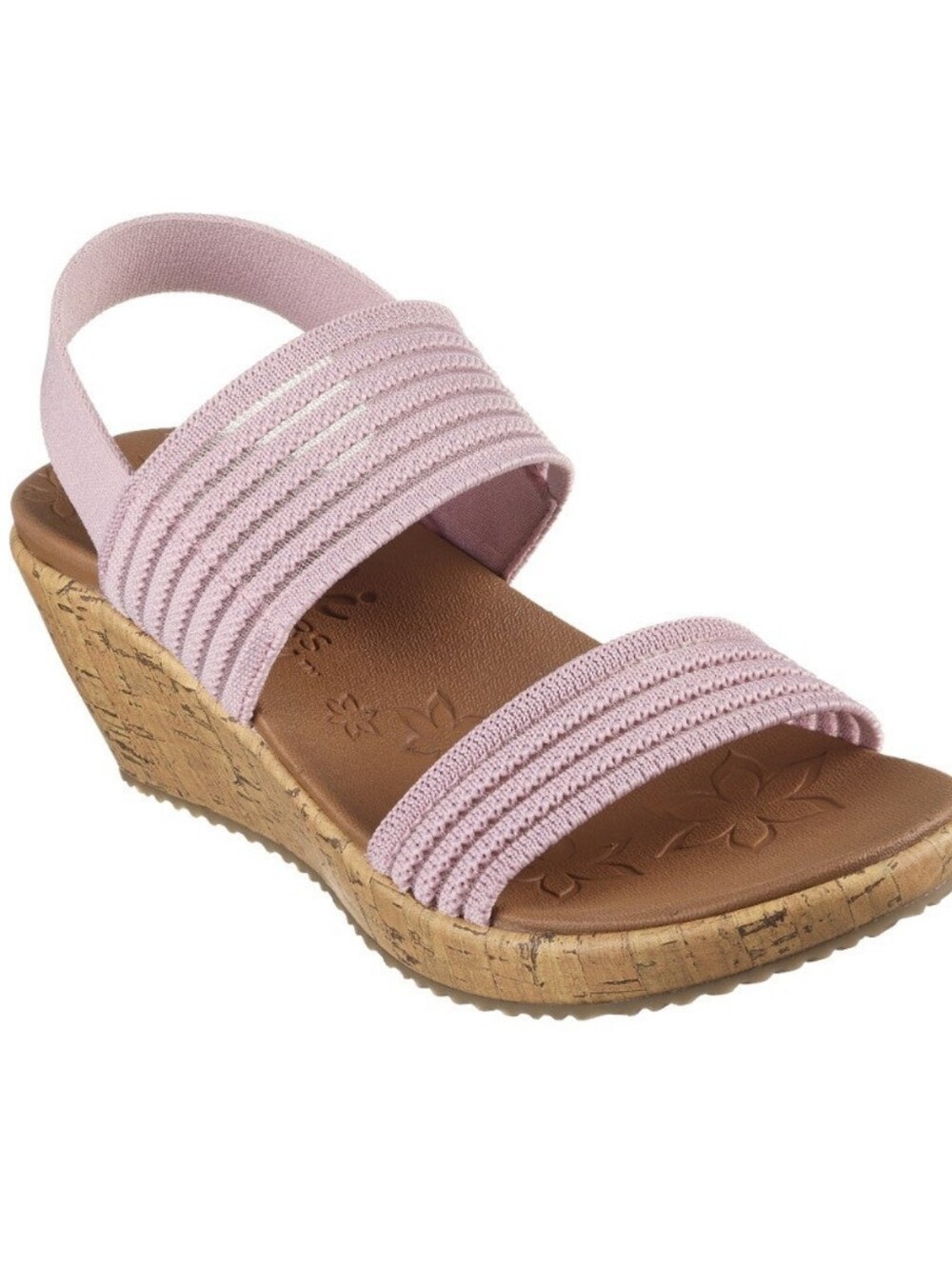 Skechers Cork Wedge Slingback Sandal Pink 7